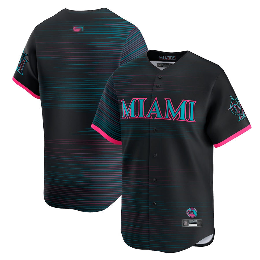M.Marlins Blank Player Black City Connect Limited Baseball