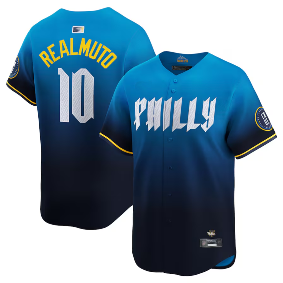 P.Phillies #10 J.T. Realmuto Player Blue City Connect