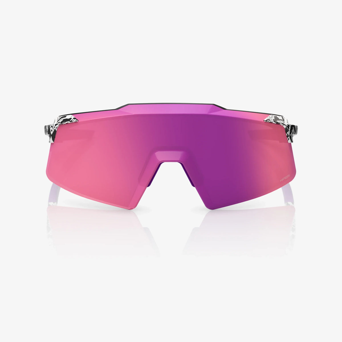 100 Percent Sunglasses - Aerocraft - Elly 3 White Venom - Purple Mirror Lens product image 6, provided for visual reference