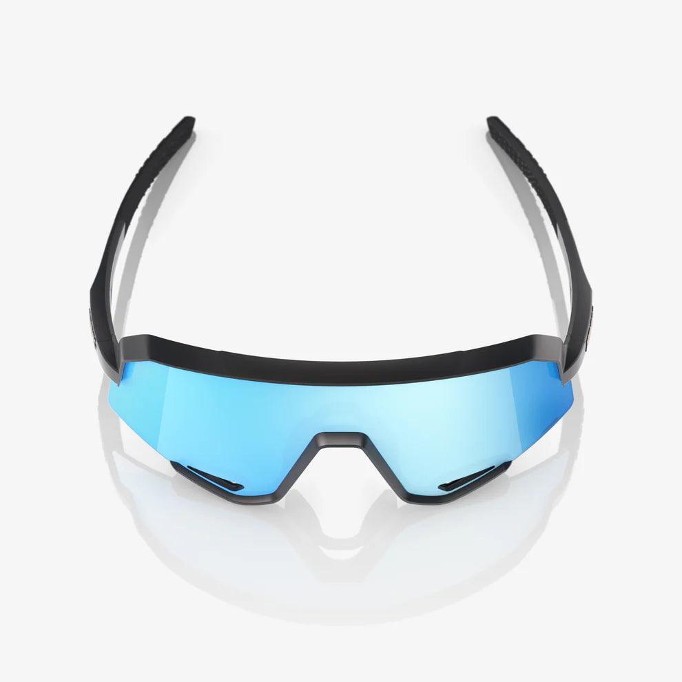 100 Percent Sunglasses - SLENDALE - Matte Black - HiPER Blue Multilayer Mirror Lens product image 4, provided for visual