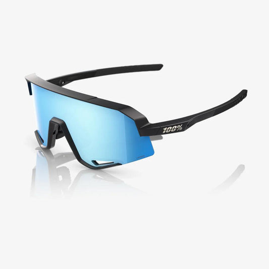 100 Percent Sunglasses - SLENDALE - Matte Black - HiPER Blue Multilayer Mirror Lens product image 1, provided for visual