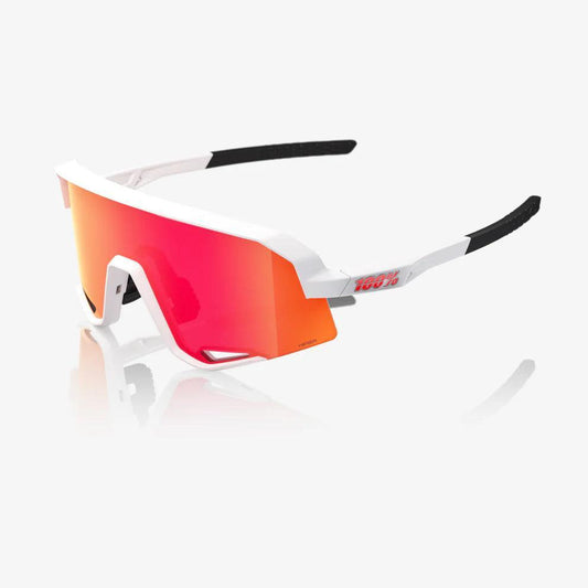 100 Percent Sunglasses - SLENDALE - Matte White - HiPER Red Multilayer Mirror Lens product image 1, provided for visual