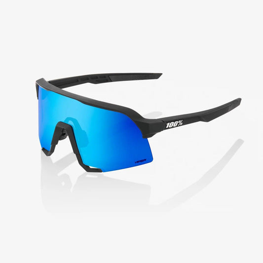 100% S3 - Matte Black - HiPER Blue Multilayer Mirror Lens product image 1, provided for visual reference and product detail