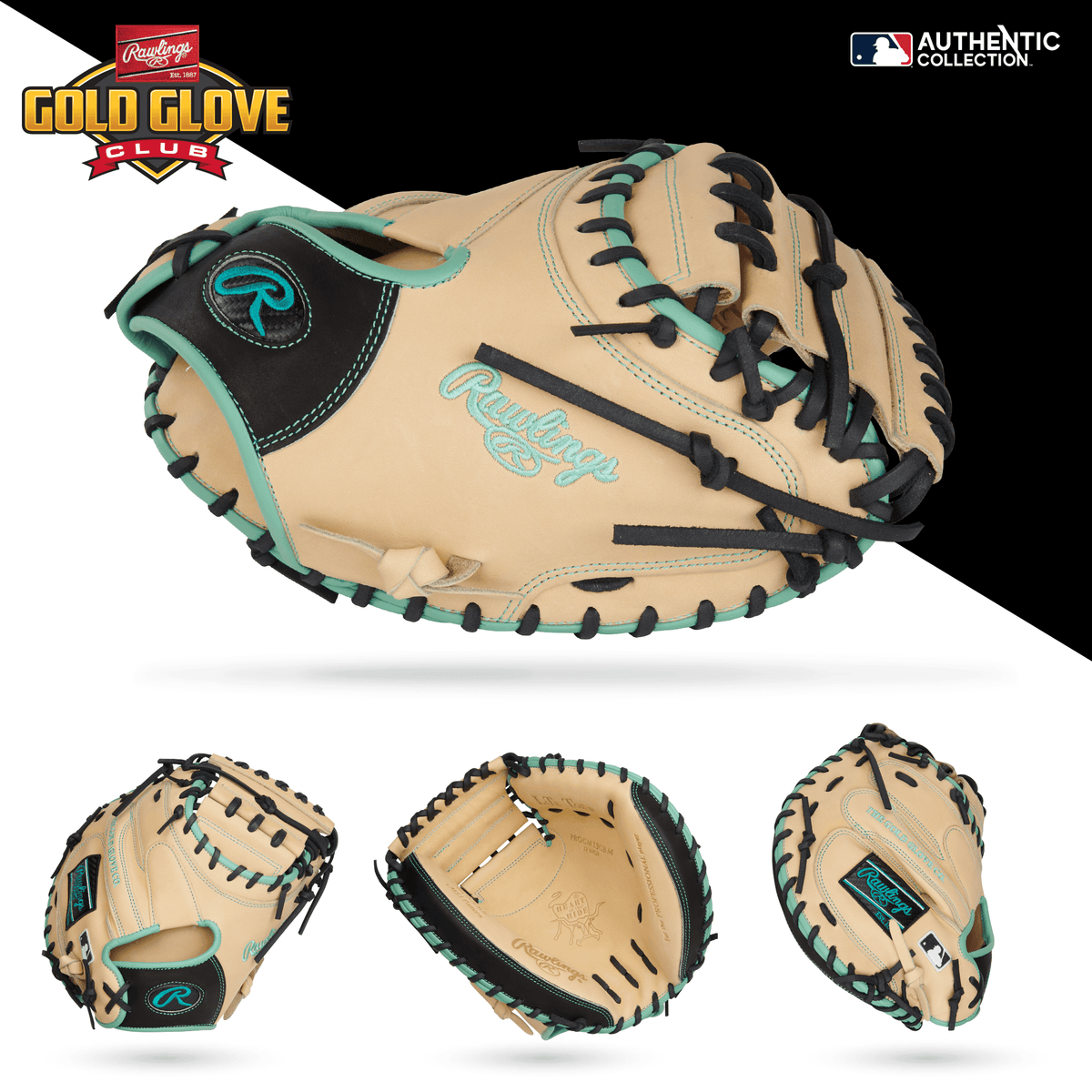 2023 Rawlings Heart of the Hide 33″ May23' Gold Glove Club Catchers Glove - PROCM33CBM product image 1, provided for visual