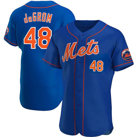NY.Mets #48 Jacob Degrom Royal Game Baseball Jerseys Player product image 1