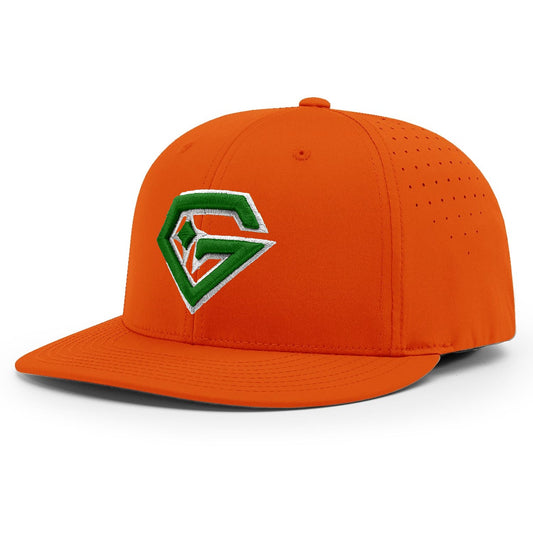 Gem Gloves PTS30 Hat - Orange/Dark Green product image 1, provided for visual reference and product detail review