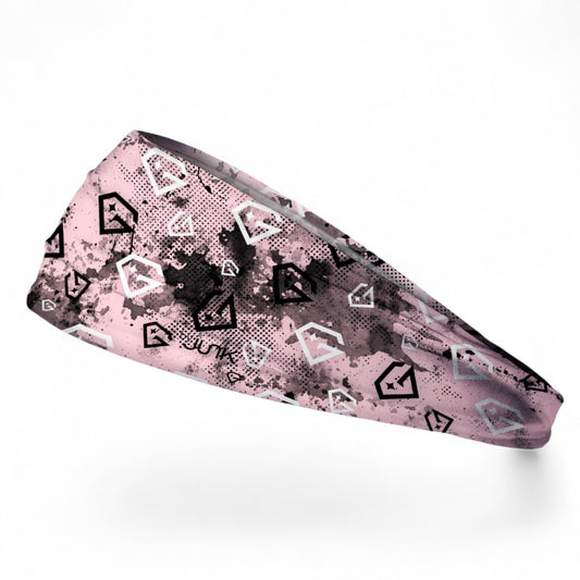 Junk x Gem Gloves Headband Big Bang Lite - Pink Grunge product image 1, provided for visual reference and product detail