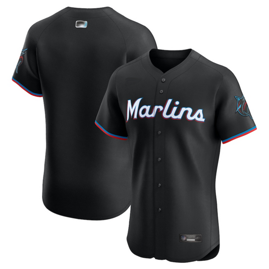M.Marlins Blank Player Black Replica Elite Baseball Jerseys product image 1