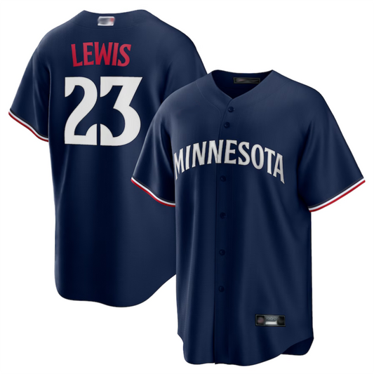 M.Twins #23 Royce Lewis Player Navy Replica Baseball Jerseys product image 1