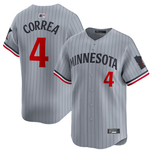 M.Twins #4 Carlos Correa Player Gray Road Limited Baseball product image 1