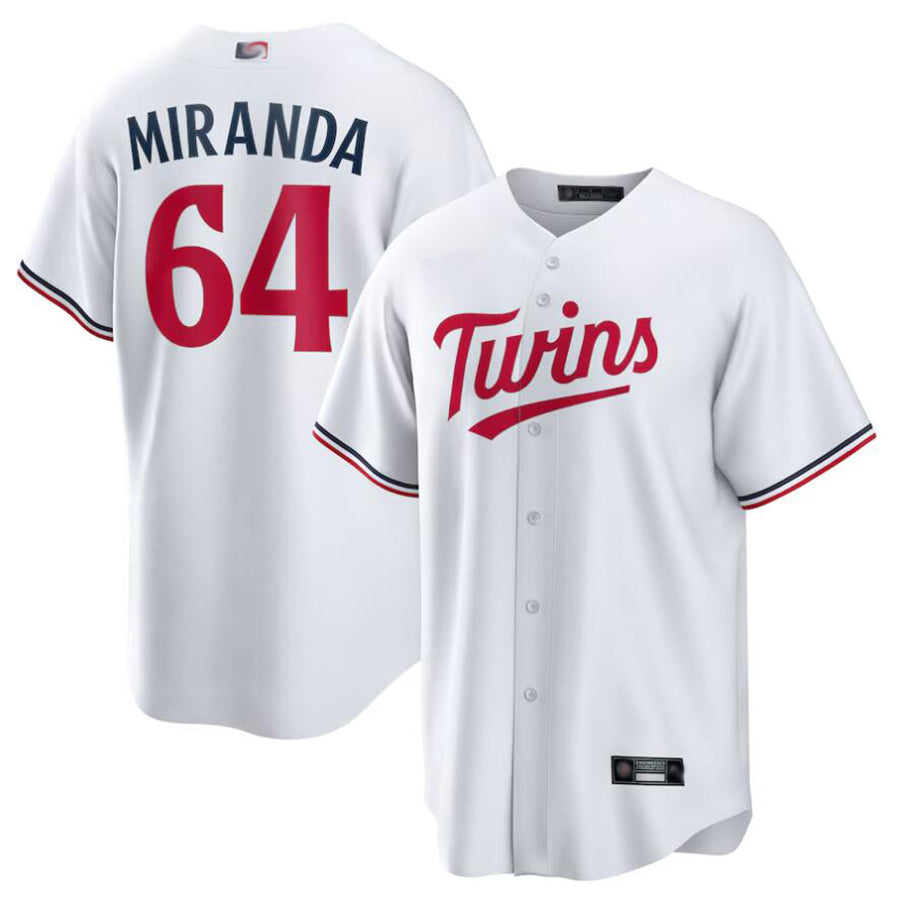 M.Twins #64 Jose Miranda Player White Home Replica Baseball product image 1