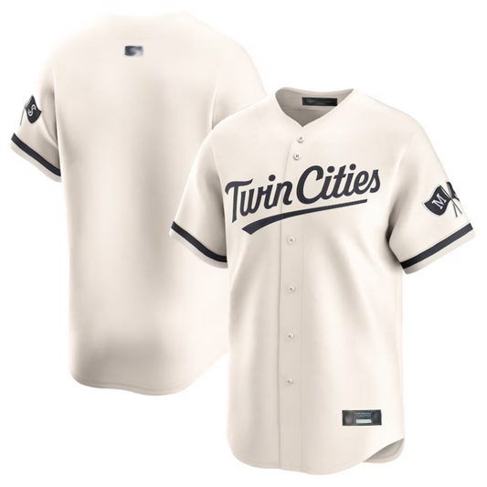 M.Twins Blank Player Cream Limited Baseball Jerseys product image 1