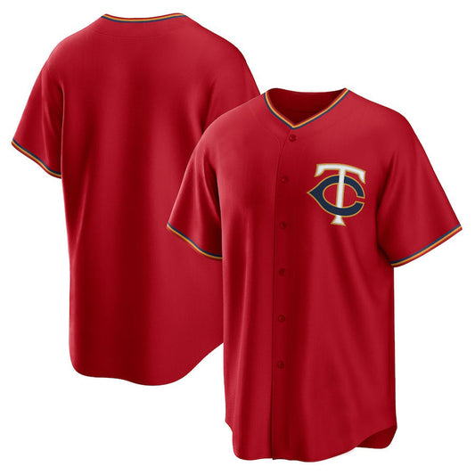 M.Twins Blank Player Red Replica Team Baseball Jerseys product image 1