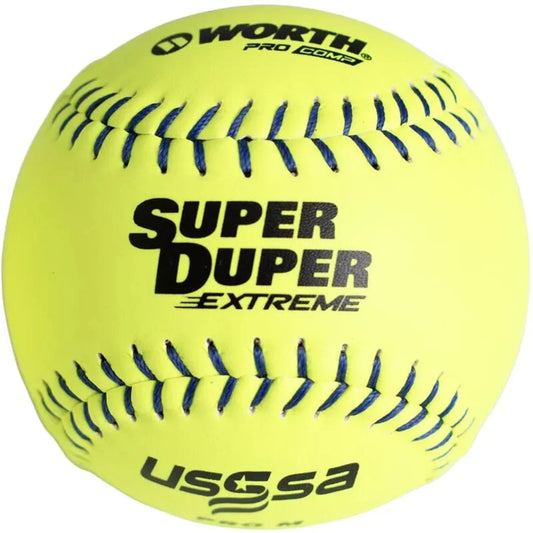 Worth Super Duper Extreme Pro Comp Pro M 44/375 USSSA 12" Slowpitch Softballs product image 1, provided for visual reference