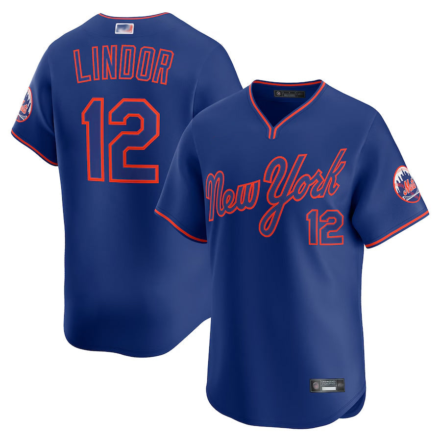 NY.Mets #12 Francisco Lindor Player Royal Home Limited product image 1