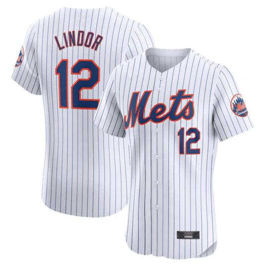 NY.Mets #12 Francisco Lindor Player White Home Elite product image 1