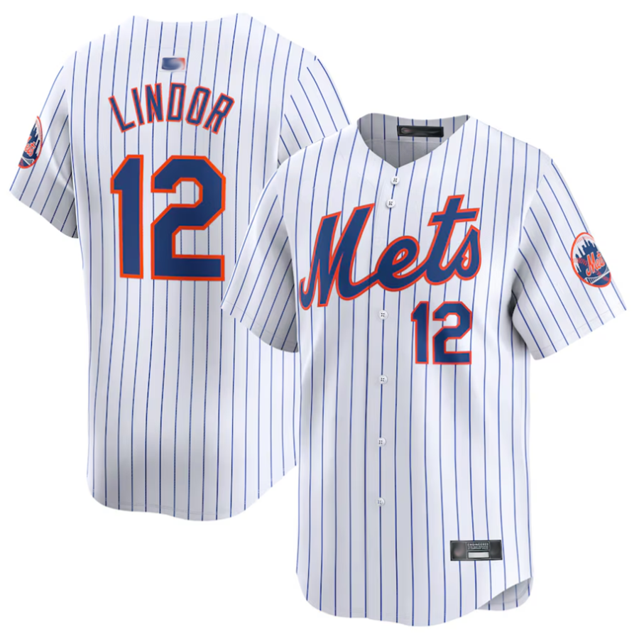 NY.Mets #12 Francisco Lindor Player White Home Limited product image 1