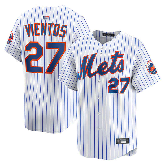 NY.Mets #27 Mark Vientos Player White Home Limited Baseball product image 1