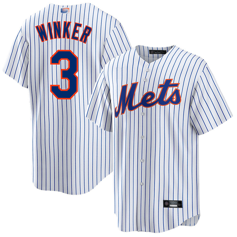 NY.Mets #3 Jesse Winker Player White Home Replica Baseball product image 1