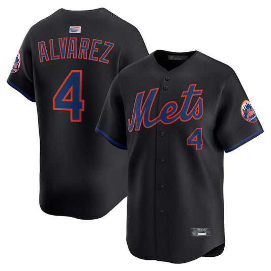 NY.Mets #4 Francisco Alvarez Player Black Home Limited product image 1
