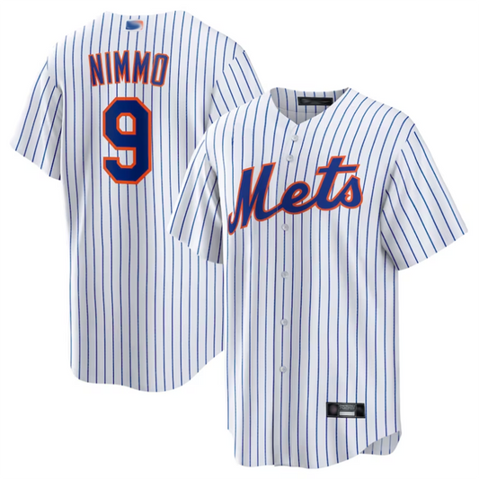 NY.Mets #9 Brandon Nimmo Player White Home Replica Baseball product image 1