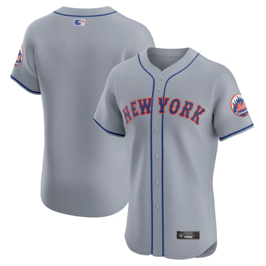 NY.Mets Blank Player Gray Road Vapor Premier Elite Baseball product image 1