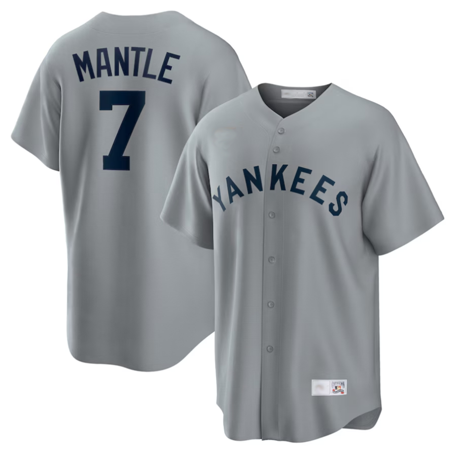 NY.Yankees #7 Mickey Mantle Player Gray Road Cooperstown product image 1