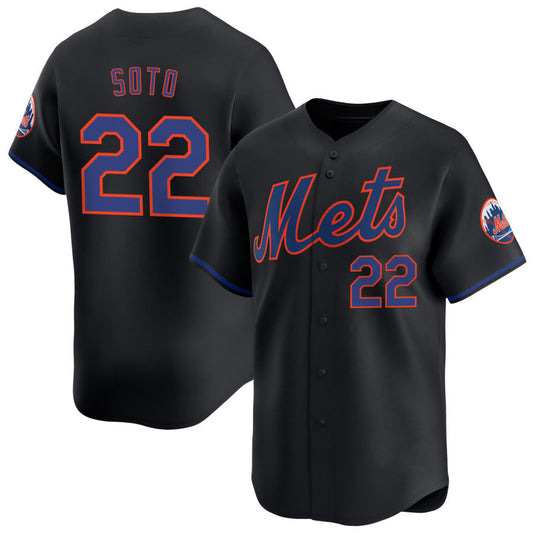 NY.Mets #22 Juan Soto Black Limited Player Baseball Jerseys product image 1