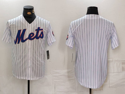 NY.Mets Blank White Cool Base Stitched Baseball Jerseys product image 1