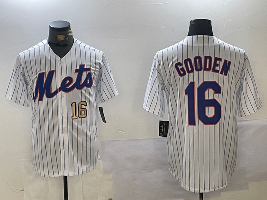 NY.Mets #16 Dwight Gooden Player Game Jersey White Cool product image 1