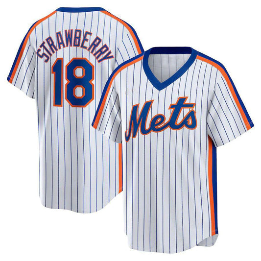 NY.Mets #18 Darryl Strawberry White Home Cooperstown product image 1