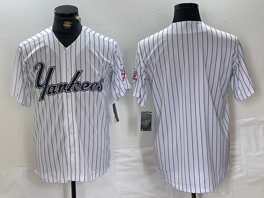 NY.Yankees Blank Player White Pinstripe Fashion Cool Base product image 1