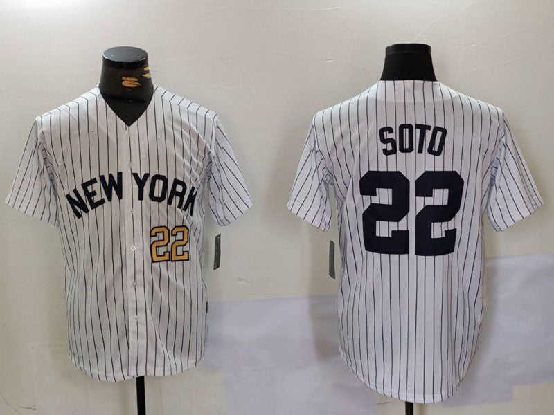 NY.Yankees #22 Juan Soto Player Game Jersey White Cool Base product image 1