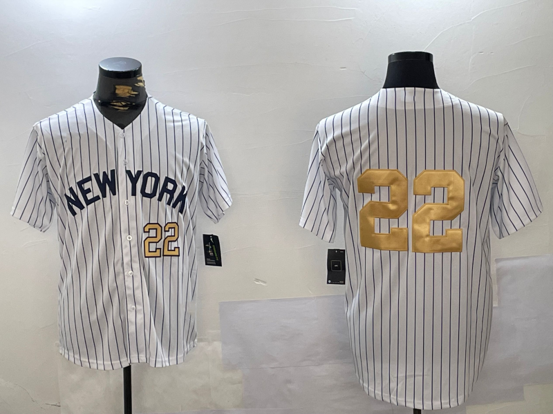 NY.Yankees #22 Juan Soto White Pinstripe Fashion Player product image 1