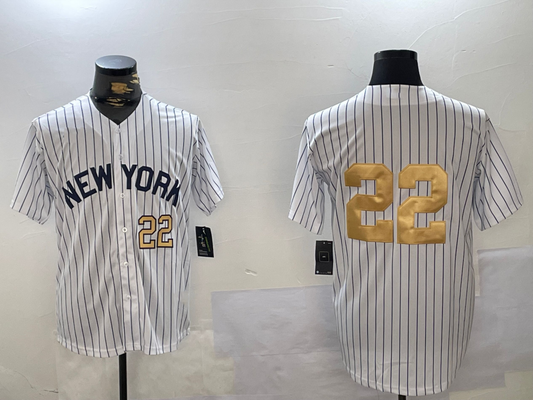 NY.Yankees #22 Juan Soto White Pinstripe Fashion Player product image 1