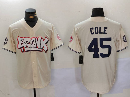 NY.Yankees #45 Gerrit Cole Player Game Jersey Cream Limited product image 1