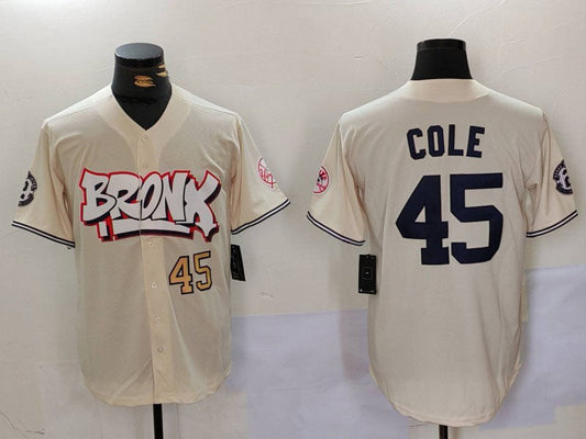 NY.Yankees #45 Gerrit Cole Cream Limited Stitched Baseball product image 1