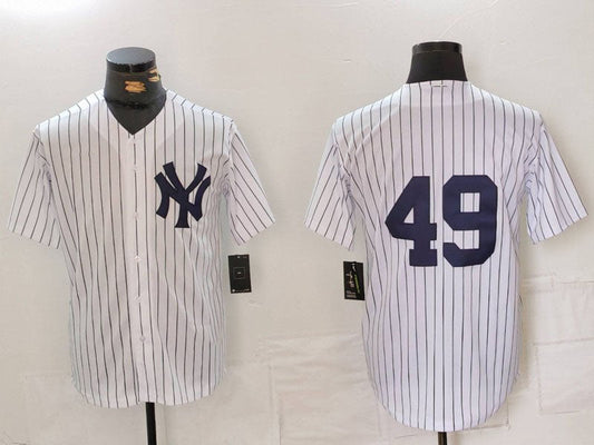 NY.Yankees #49 Ron Guidry Player Jersey White Cool Base product image 1