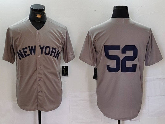 NY.Yankees #52 CC Sabathia Player Jersey Grey Cool Base product image 1