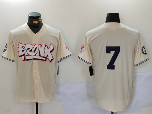 NY.Yankees #7 Mickey Mantle Player Cream Limited Stitched product image 1