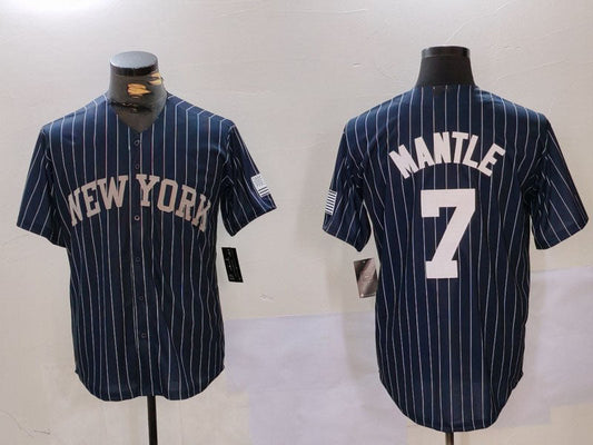 NY.Yankees #7 Mickey Mantle Player Game Jersey Navy product image 1