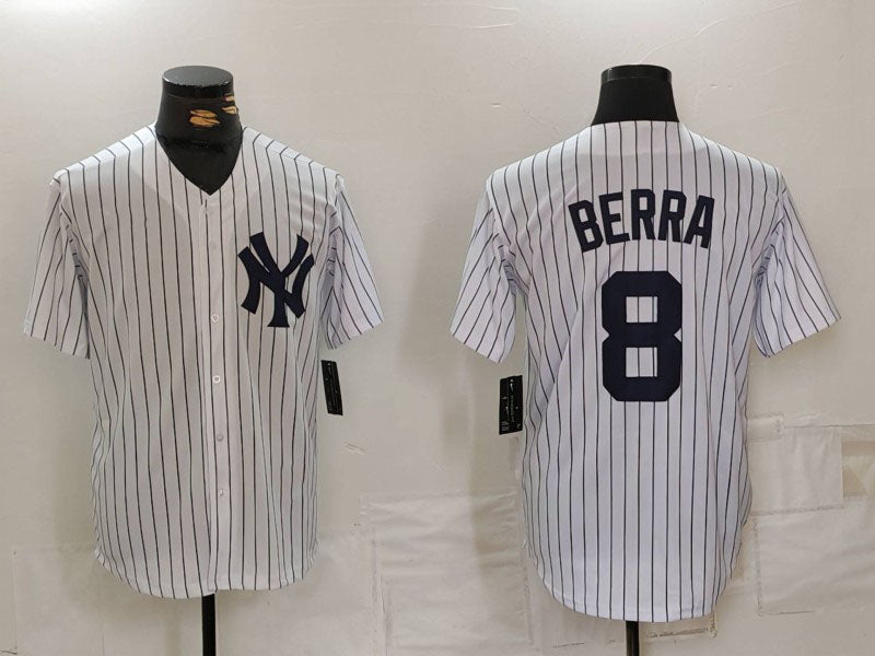 NY.Yankees #8 Yogi Berra Player Jersey White Stitched Cool product image 1