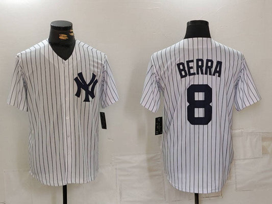 NY.Yankees #8 Yogi Berra Player Jersey White Stitched Cool product image 1
