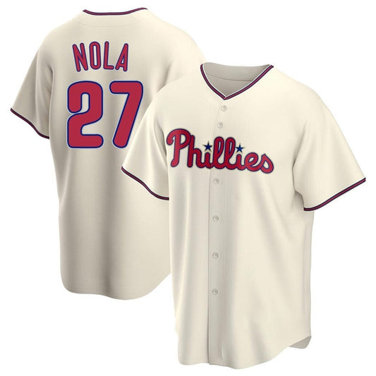P.Phillies #27 Aaron Nola Player Cream Replica Baseball product image 1