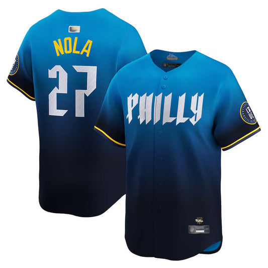 P.Phillies #27 Aaron Nola Player Navy Limited City Connect product image 1