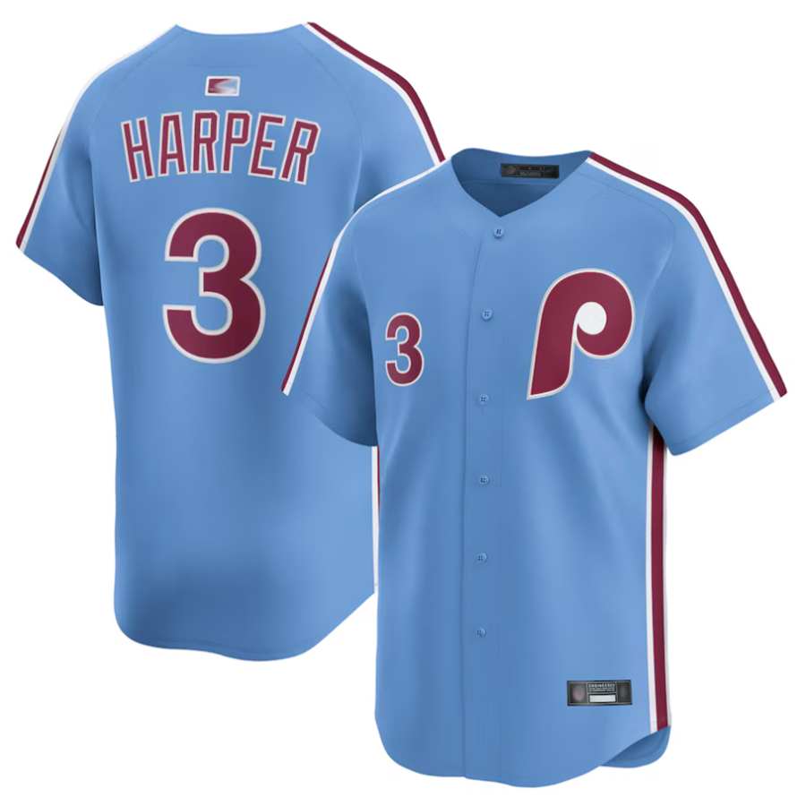 P.Phillies #3 Bryce Harper Player Light Blue Limited product image 1
