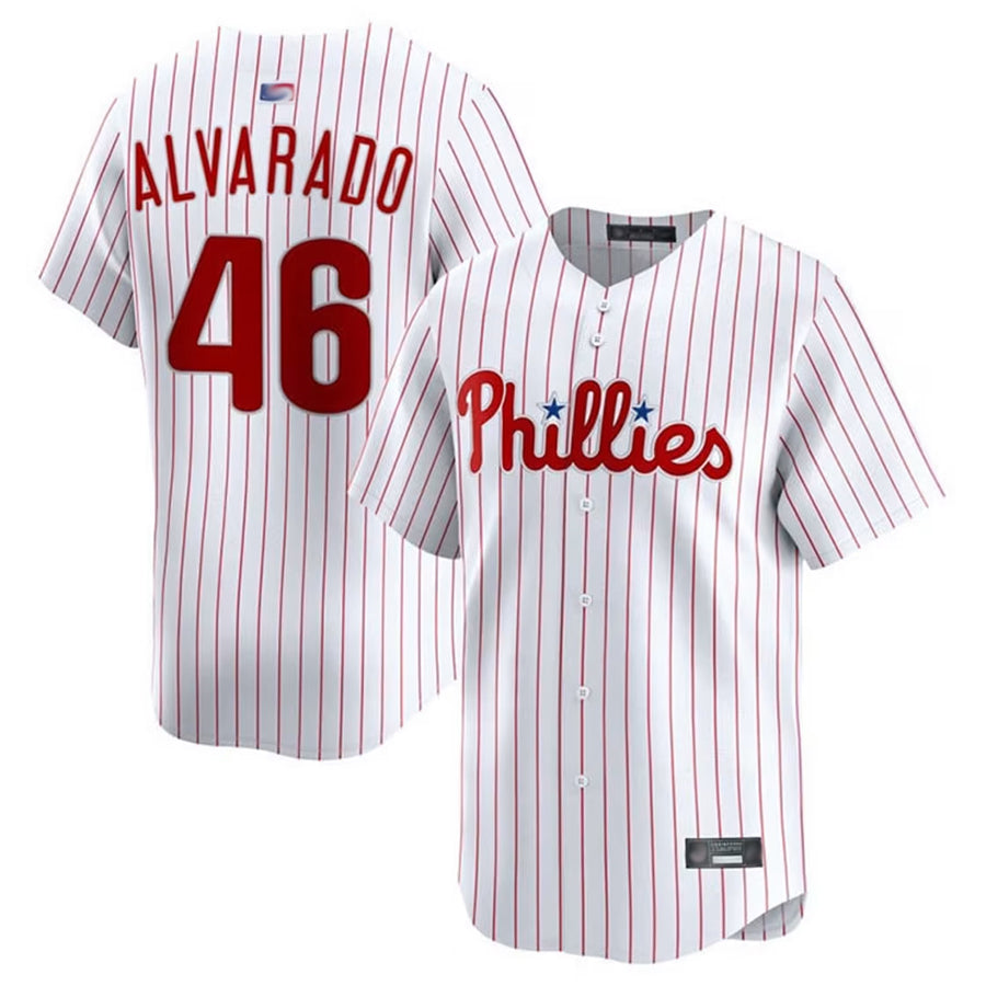 P.Phillies #46 Jose Alvarado Player White Home Limited product image 1
