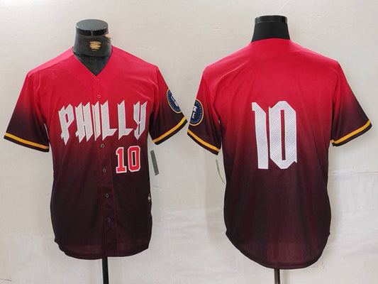 P.Phillies #10 JT Realmuto Red Player Game Jersey Limited product image 1