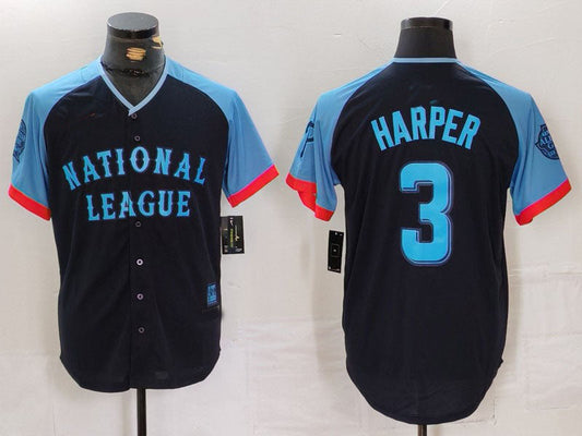 P.Phillies #3 Bryce Harper Navy Player Jersey All Star product image 1