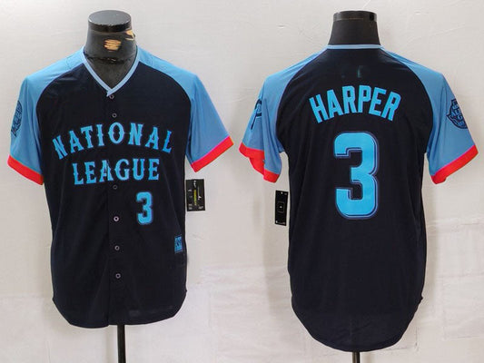 P.Phillies #3 Bryce Harper Number Navy All Star Limited product image 1